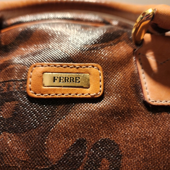 Gianfranco Ferre Handbag Satchel Lock & Key - Picture 6 of 15